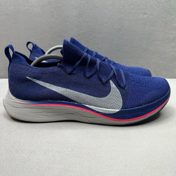 Nike VaporFly 4% Flyknit Mens Size 12.5 Shoes Deep Royal Blue Running Sneakers - Picture 1 of 8